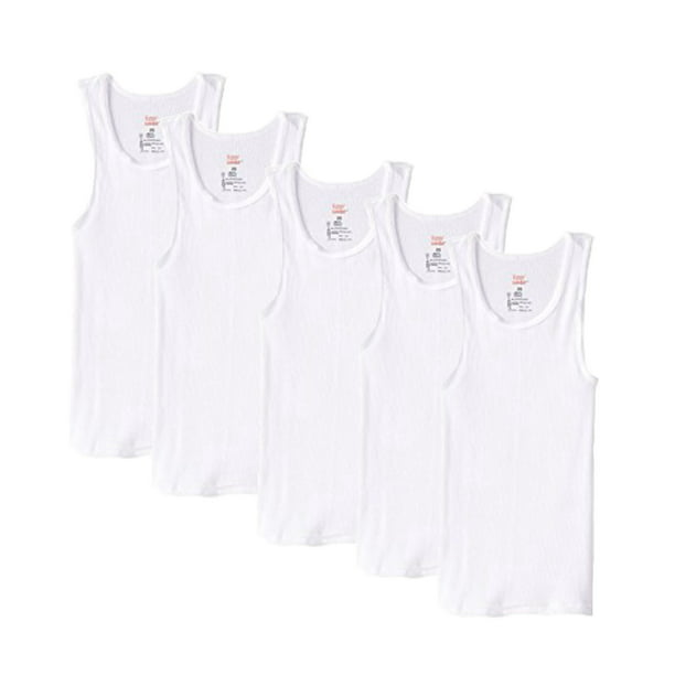 Hanes Boys' Tagless Tanks Size S Wicks & Cools Breathable Pack of 8